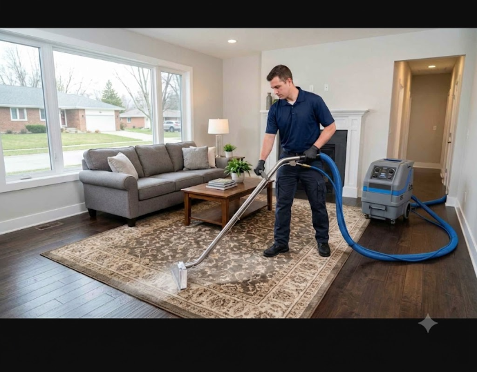 Professional Cleaning a Rug